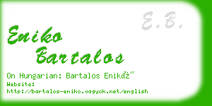 eniko bartalos business card